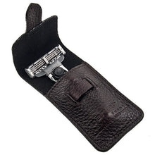 Load image into Gallery viewer, Parker Travel Mach 3 Razor & Leather Carrying Case - Compact Size