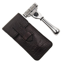 Load image into Gallery viewer, Parker Travel Mach 3 Razor & Leather Carrying Case - Compact Size