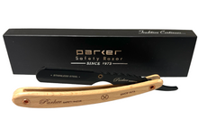 Load image into Gallery viewer, PARKER SRP PINE & STAINLESS STEEL STRAIGHT BARBER RAZOR
