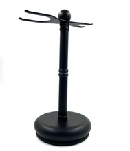 Load image into Gallery viewer, PARKER DELUXE MATTE BLACK 2-PRONG RAZOR AND BRUSH SHAVE STAND