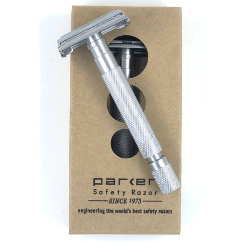 Parker 74R Safety Razor, Satin Silver