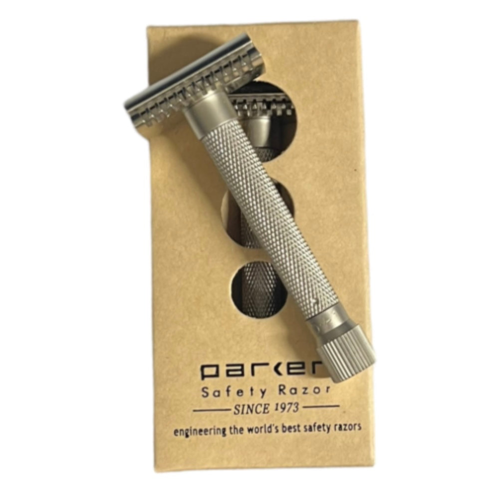Parker Variant Adjustable Open Comb Safety Razor - Satin Chrome