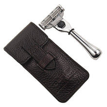 Load image into Gallery viewer, Parker Travel Mach 3 Razor &amp; Leather Carrying Case - Compact Size
