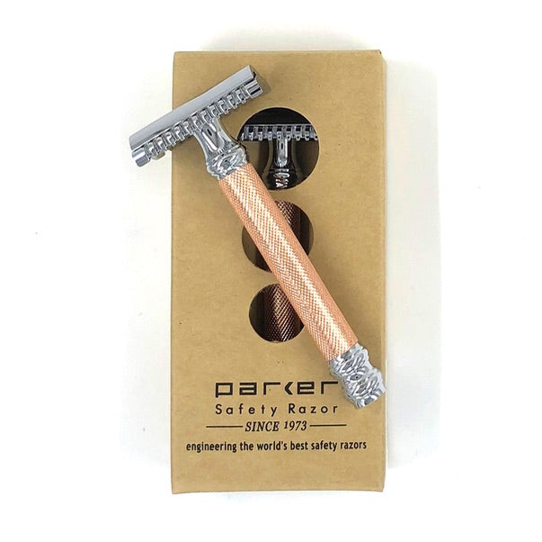 NEW Parker 63c Safety Razor, Open Comb, Rose Gold
