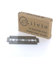 Load image into Gallery viewer, Lilvio Stainless Steel Razor Blades in a 10 Pack
