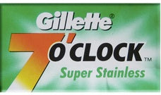 Gillette 7 O'Clock super stainless double edge blades, pack of 100 blades
