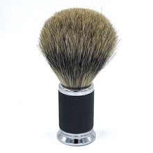 Load image into Gallery viewer, FS Pure Badger Shaving Brush, Black and Chrome Handle
