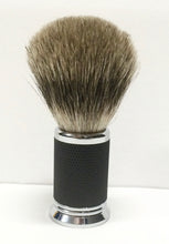 Load image into Gallery viewer, FS Pure Badger Shaving Brush, Black and Chrome Handle
