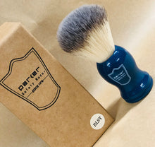 Load image into Gallery viewer, Parker Safety Razor Blue Handle, Synthetic Bristle Shaving Brush
