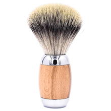 Load image into Gallery viewer, Taconic Shave Beechwood &amp; Chrome Handle Synthetic Bristle Brush &amp; Stand
