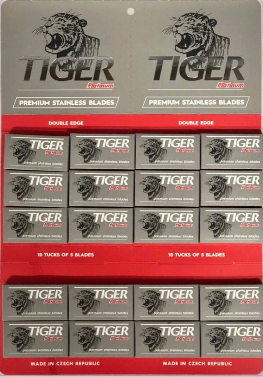 Tiger Platinum Stainless Double Edge Razor Blades