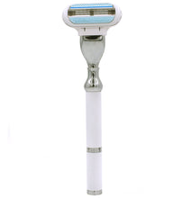 Load image into Gallery viewer, PARKER DELUXE VENUS COMPATIBLE WOMEN&#39;S WHITE METAL RAZOR
